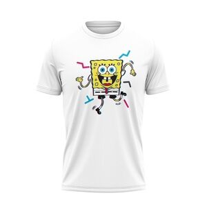 Spongebob Squarepants | 3D Classic Spongebob Crew Neck Tee | Size Small
